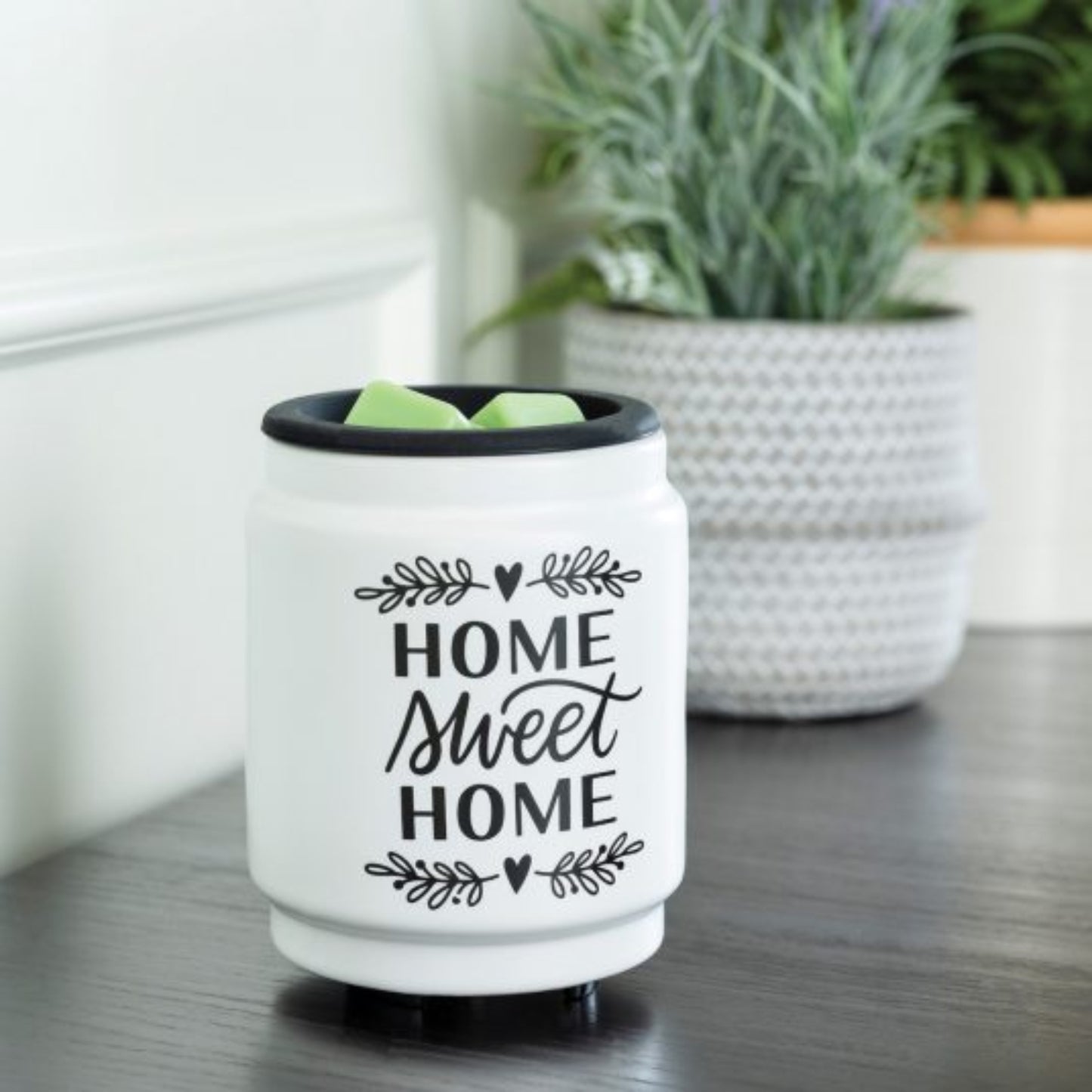 Candle Warmers Home Sweet Home Flip Dish Wax Warmer - White