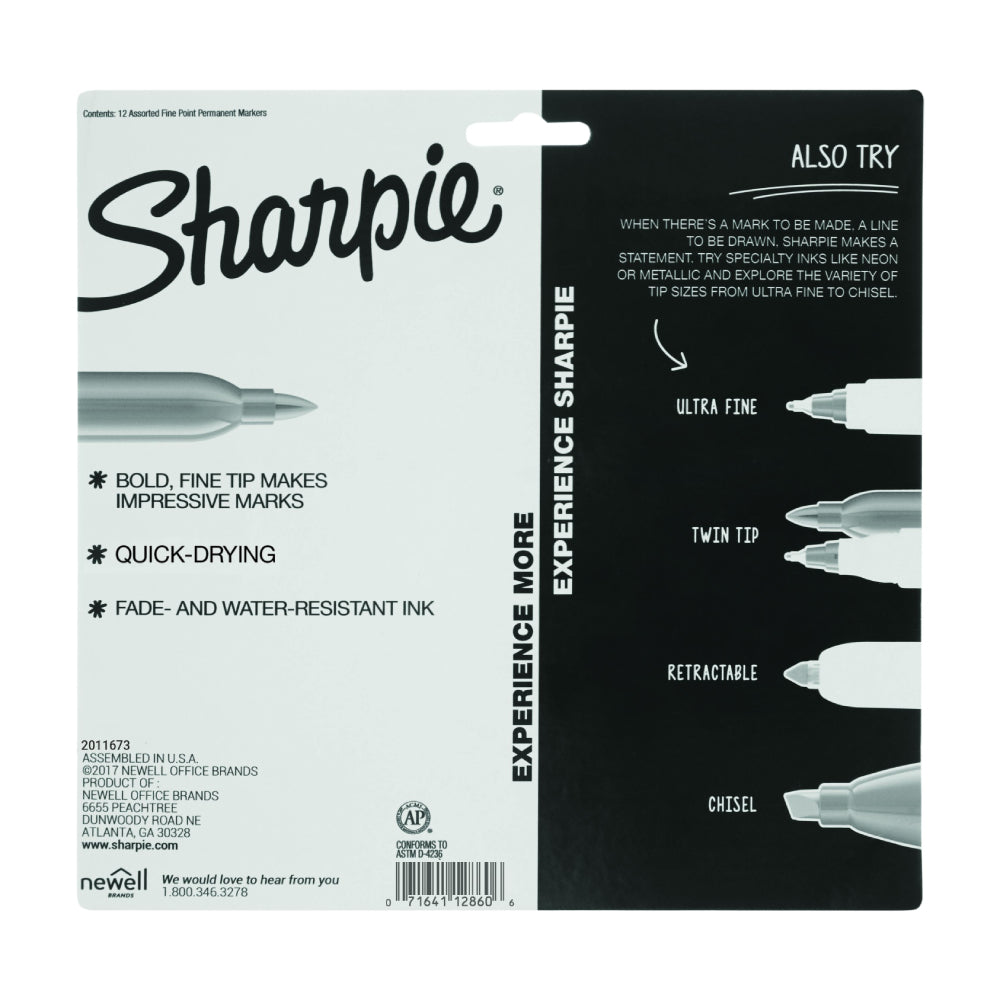 Sharpie Cosmic Color Fine Point Permanent Markers (Set of 12)