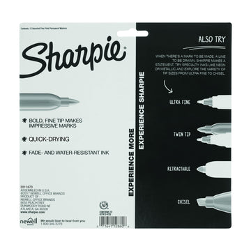 Marcadores permanentes de punta fina Sharpie Cosmic Color (juego de 12)