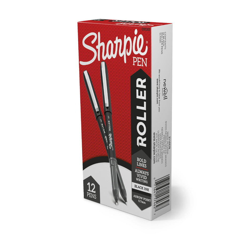 Sharpie Arrow Point 0.7mm Rollerball Pens (Set of 12) - Black