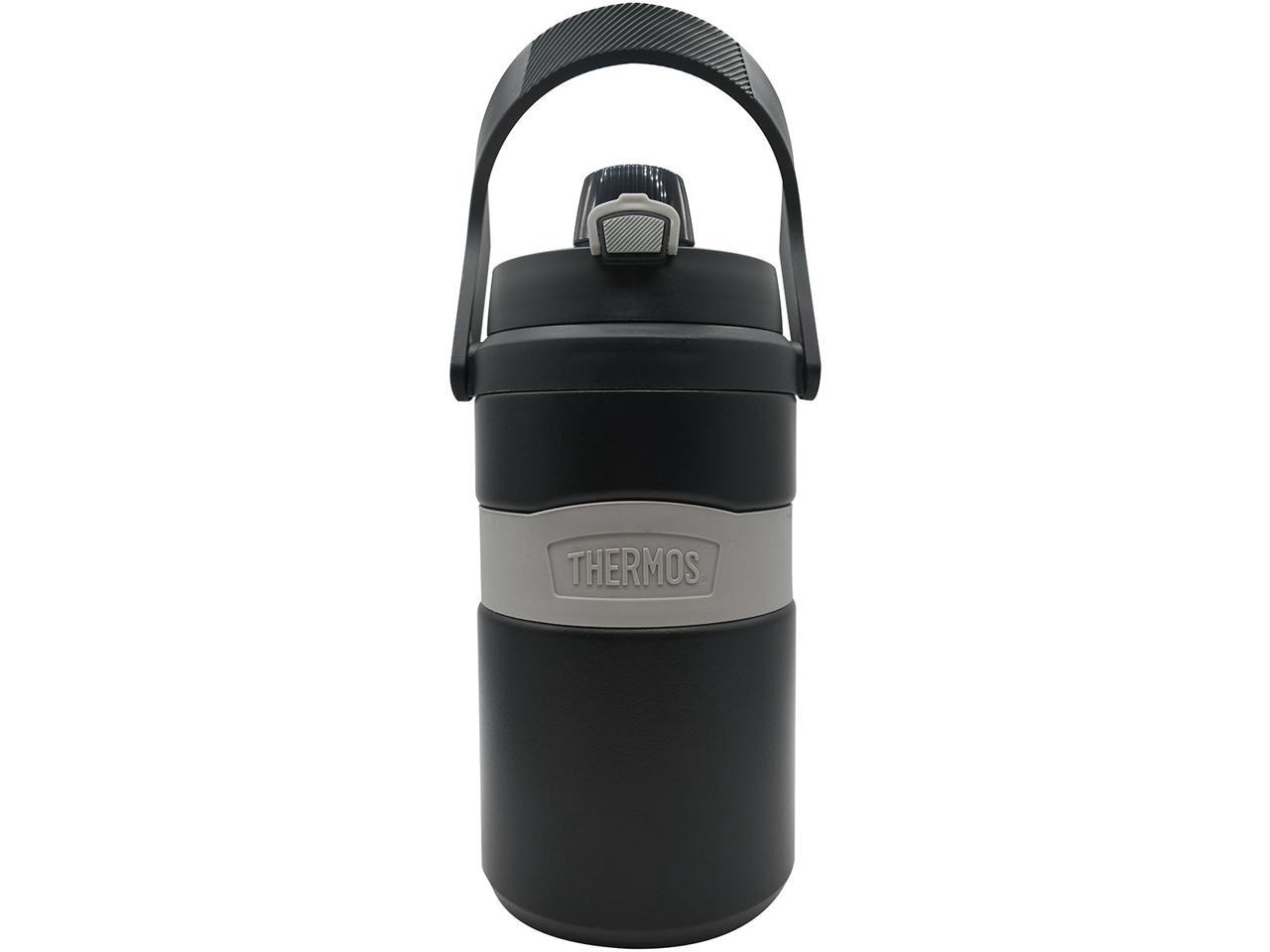 Botella de agua con aislamiento de espuma Thermos de 64 oz para hidratación, color negro