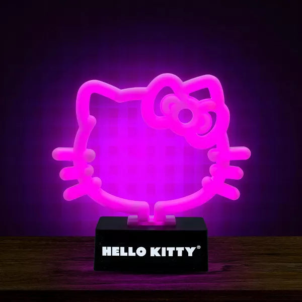 Luz LED de neón de 6,5" con cara y lazo de Hello Kitty