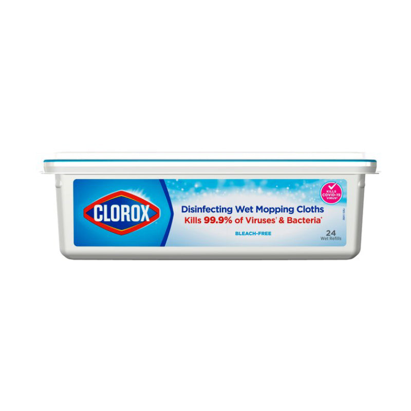 Clorox Rain Clean Scent Bleach Free Disinfecting Wet Mopping Cloths (24-Count) - White