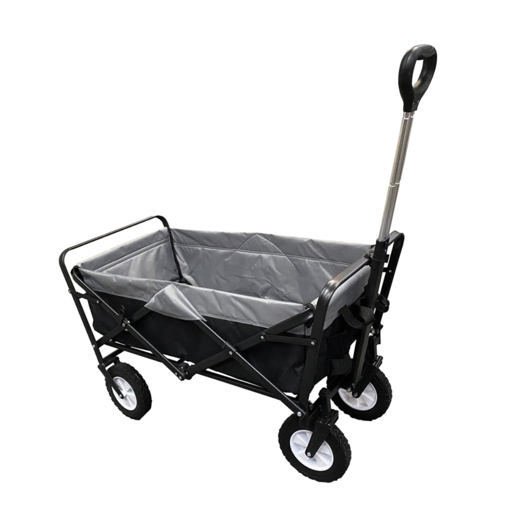 Carrito plegable para exteriores de The Outdoor Institute, color negro y gris