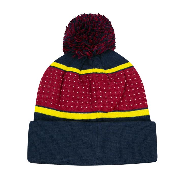 Icon Sports FC Barcelona Adult Pegged Pom Beanie