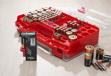 Battery Daddy 19" Double Sided Battery Storage Case - Red
