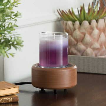 Candle Warmers 2 in 1 Classic Warmer Pewter Walnut - Curacao