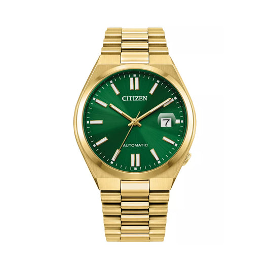 Citizen Automatic Tsuyosa Men's 40mm Gold Tone Bracelet Watch - Green Dial