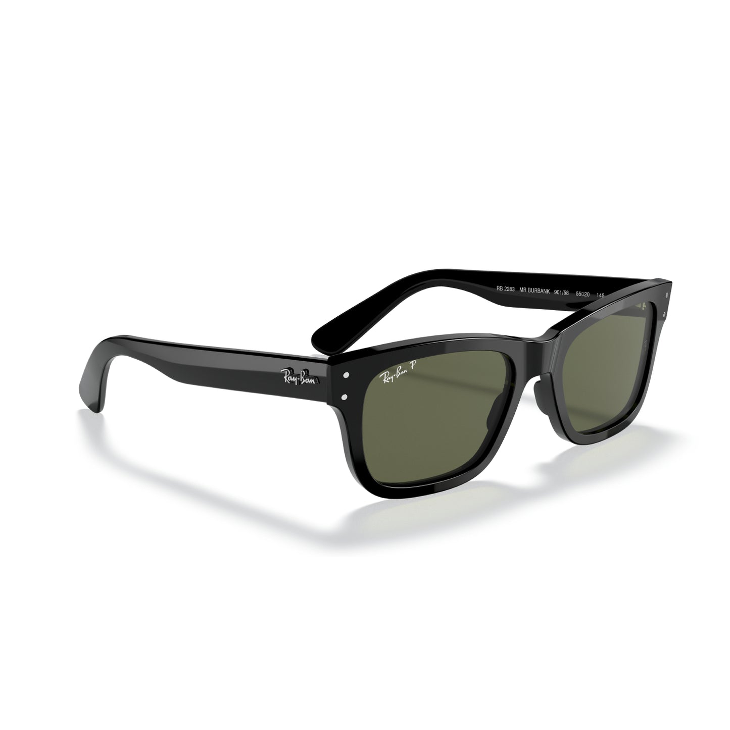 Ray Ban Mr Burbank Black Polar Green Sunglasses
