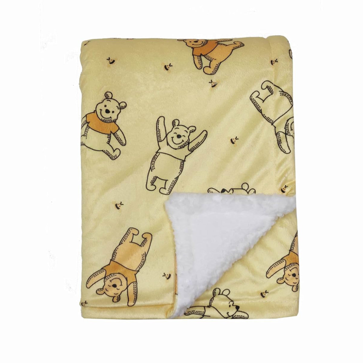 Disney 30" x 40" Winnie the Pooh Throw Blanket with Bees Print - Yellow