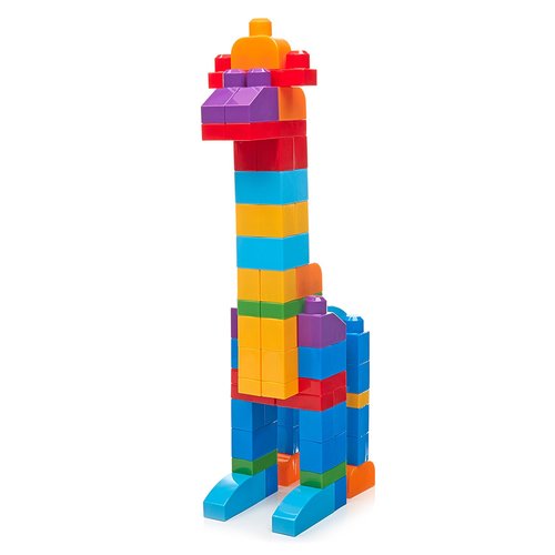 Bolsa de construcción grande First Builders de Mega Bloks, juego de construcción clásico de 80 piezas, color azul