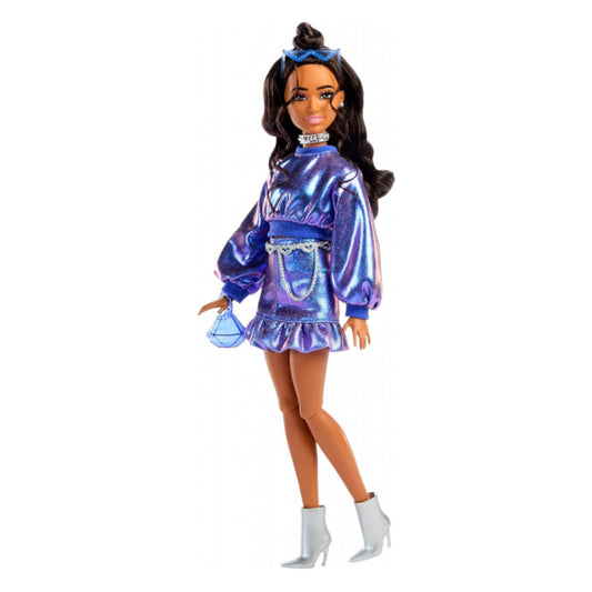 Barbie Deluxe Style Doll with Metallic Outfit - Ice Blue