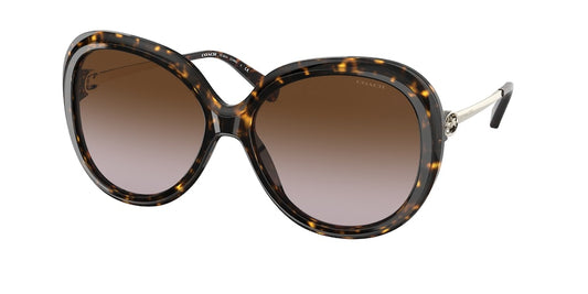 Coach Dark Tortoise Brown Gradient Sunglasses