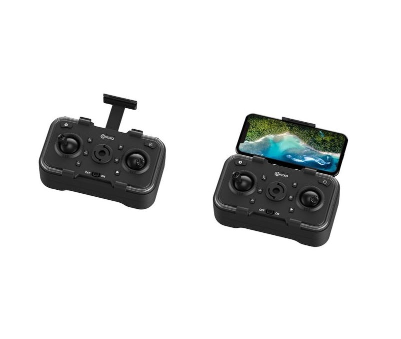 Dron GPS Contixo F19 con control remoto, color negro y plateado 