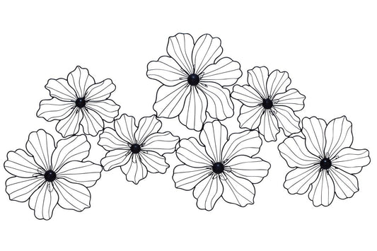 Iron Black Flower Montage Metal Work