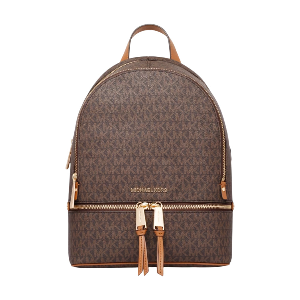 Michael Kors Rhea Medium Signature Logo Backpack - Brown