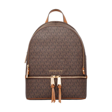 Michael Kors Rhea Medium Signature Logo Backpack - Brown