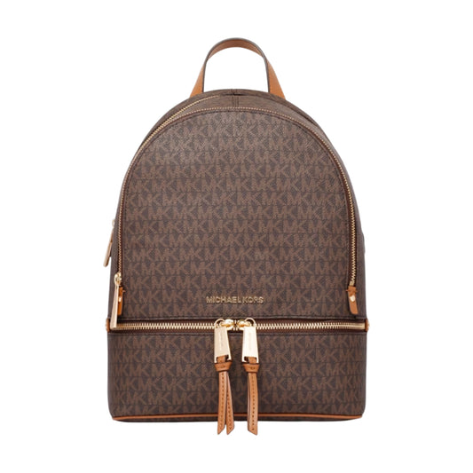 Michael Kors Rhea Medium Signature Logo Backpack - Brown