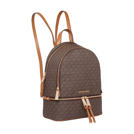 Michael Kors Rhea Medium Signature Logo Backpack - Brown