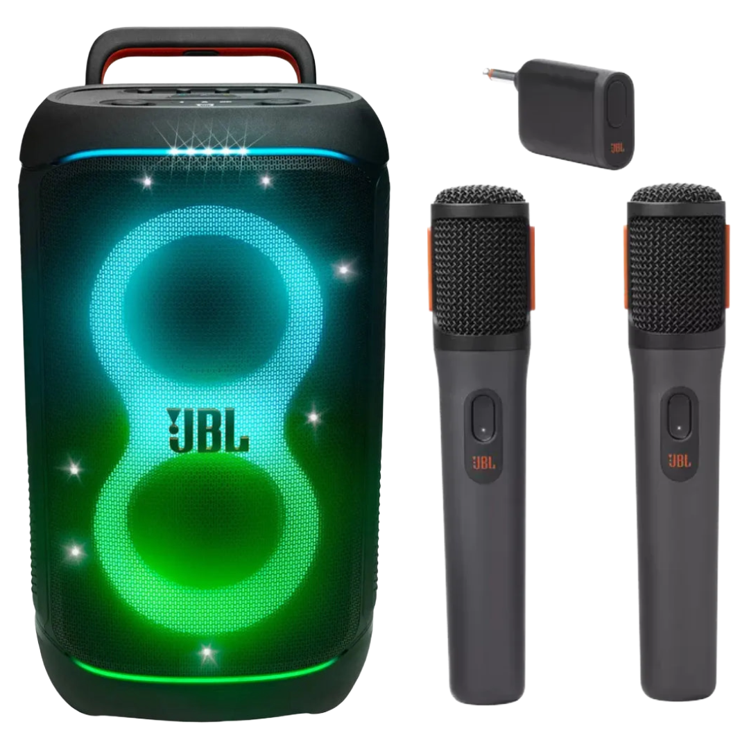 Bundle: JBL Partybox 520 Portable Party Speaker + PartyBox Wireless Microphones - Black