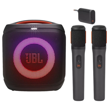 Bundle: JBL PartyBox Encore Essential 2 Portable Party Speaker + JBL PartyBox Wireless Microphones - Black