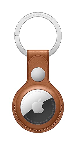 Llavero de cuero para Apple AirTag - Marrón silla de montar