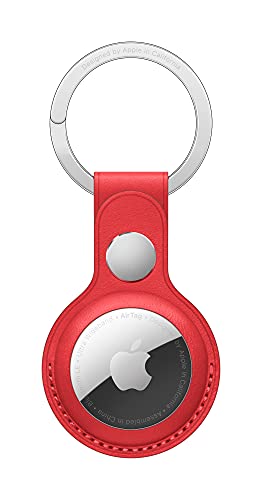 Apple AirTag Leather Key Ring - Red - Curacao