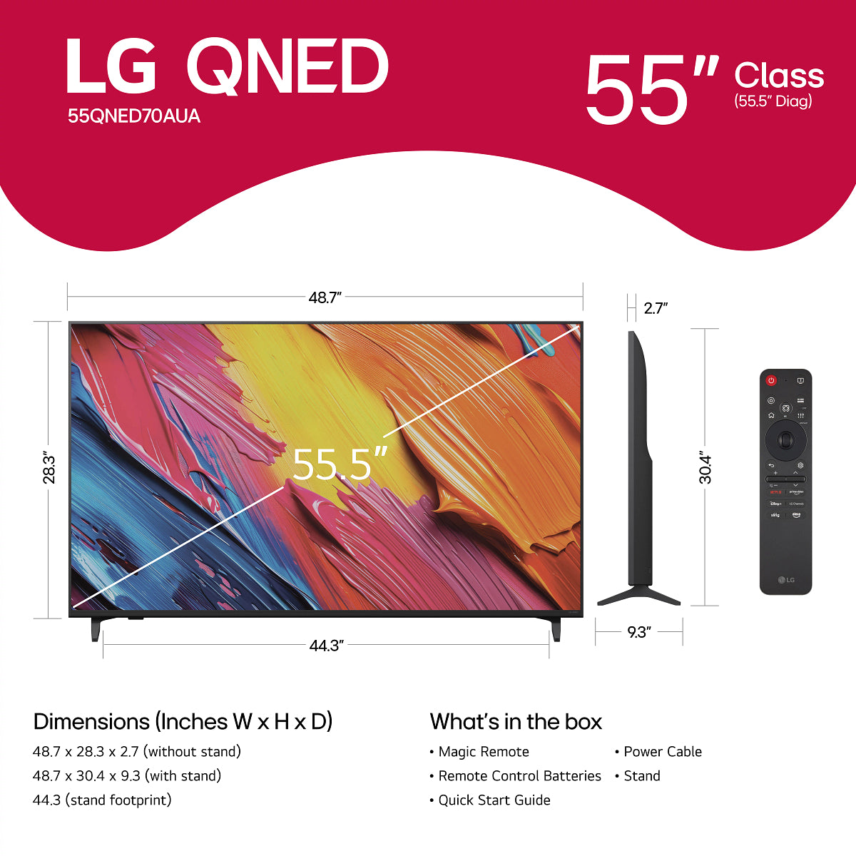 LG Class UA7000 QNED UHD 4K AI Smart WebOS TV