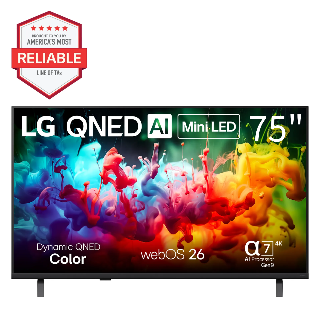 LG 75" Class 75B QNED UHD 4K AI Smart WebOS TV
