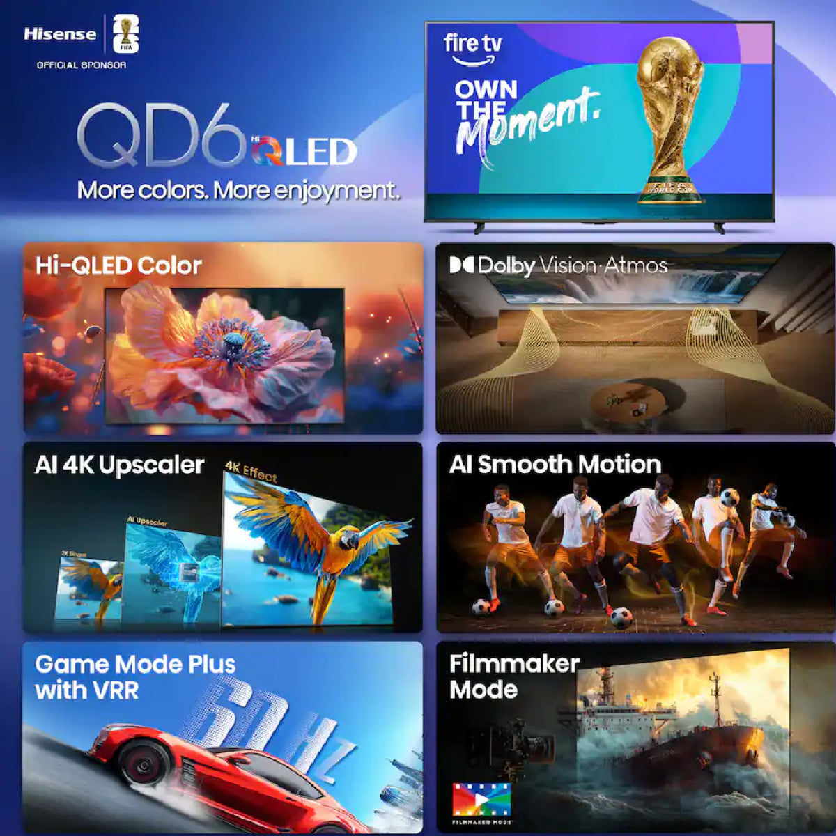 Hisense 75" Class QD6 QLED 4K UHD HDR Smart Fire TV