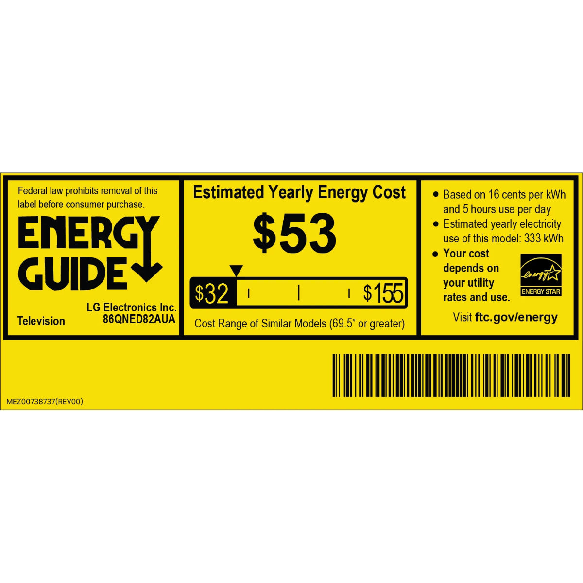 LG Class QNED82A UHD 4K AI Smart WebOS TV