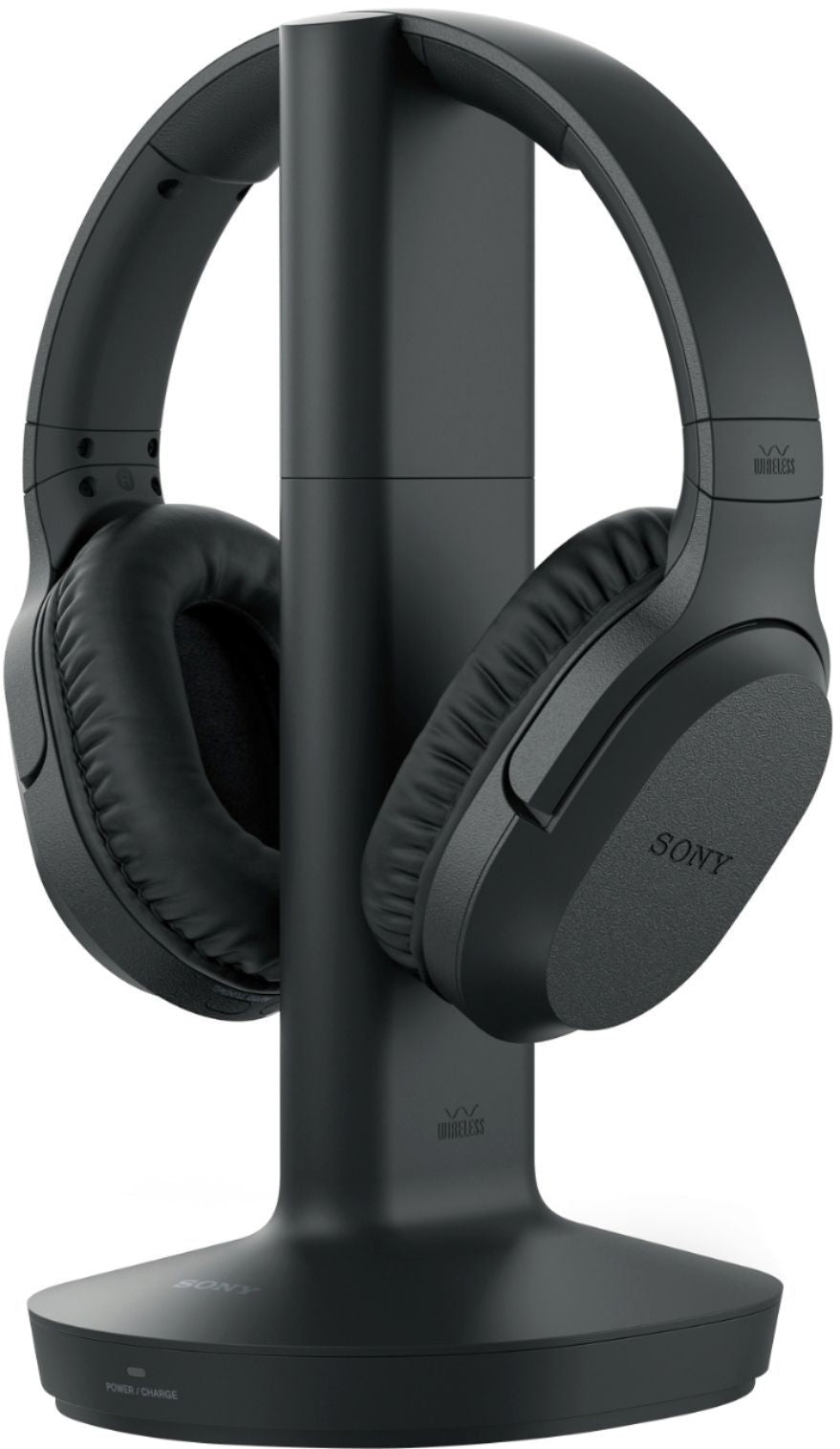 Auriculares inalámbricos con cancelación de ruido y diadema Sony WHRF400 RF, color negro 