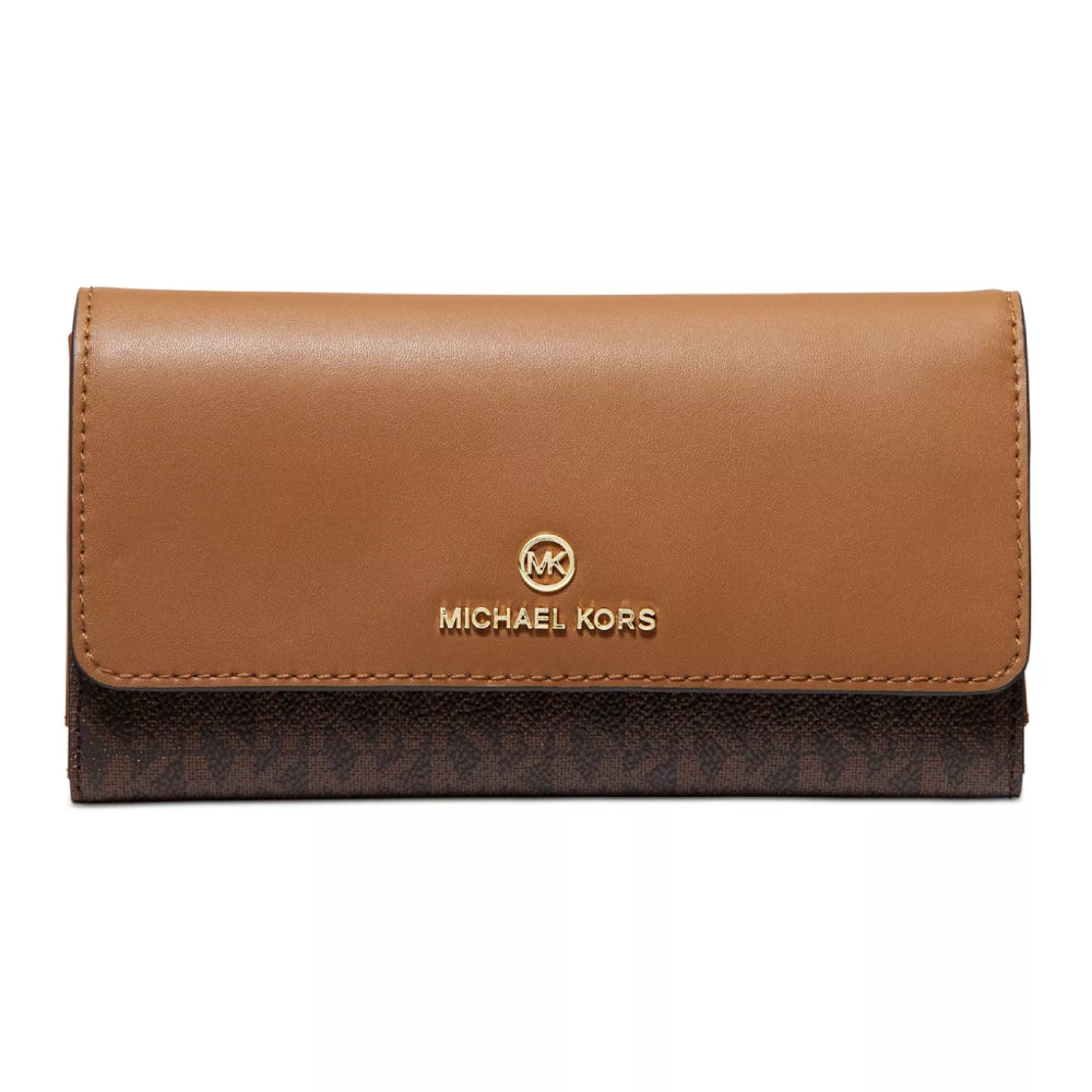 Michael Kors Jet Set Charm Large Trifold Wallet - Brown/Acorn– Curacao