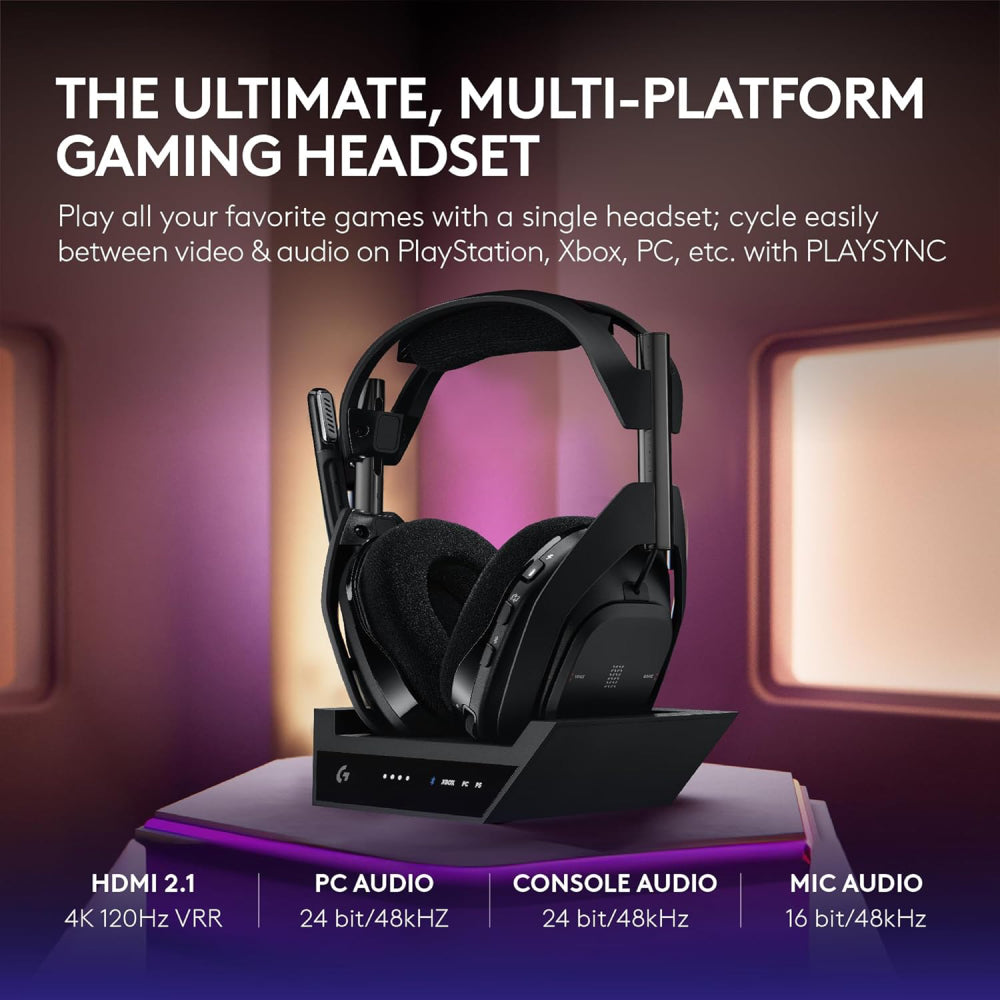 Logitech ASTRO A50 X LIGHTSPEED Wireless Gaming Headset with Base Station - Black