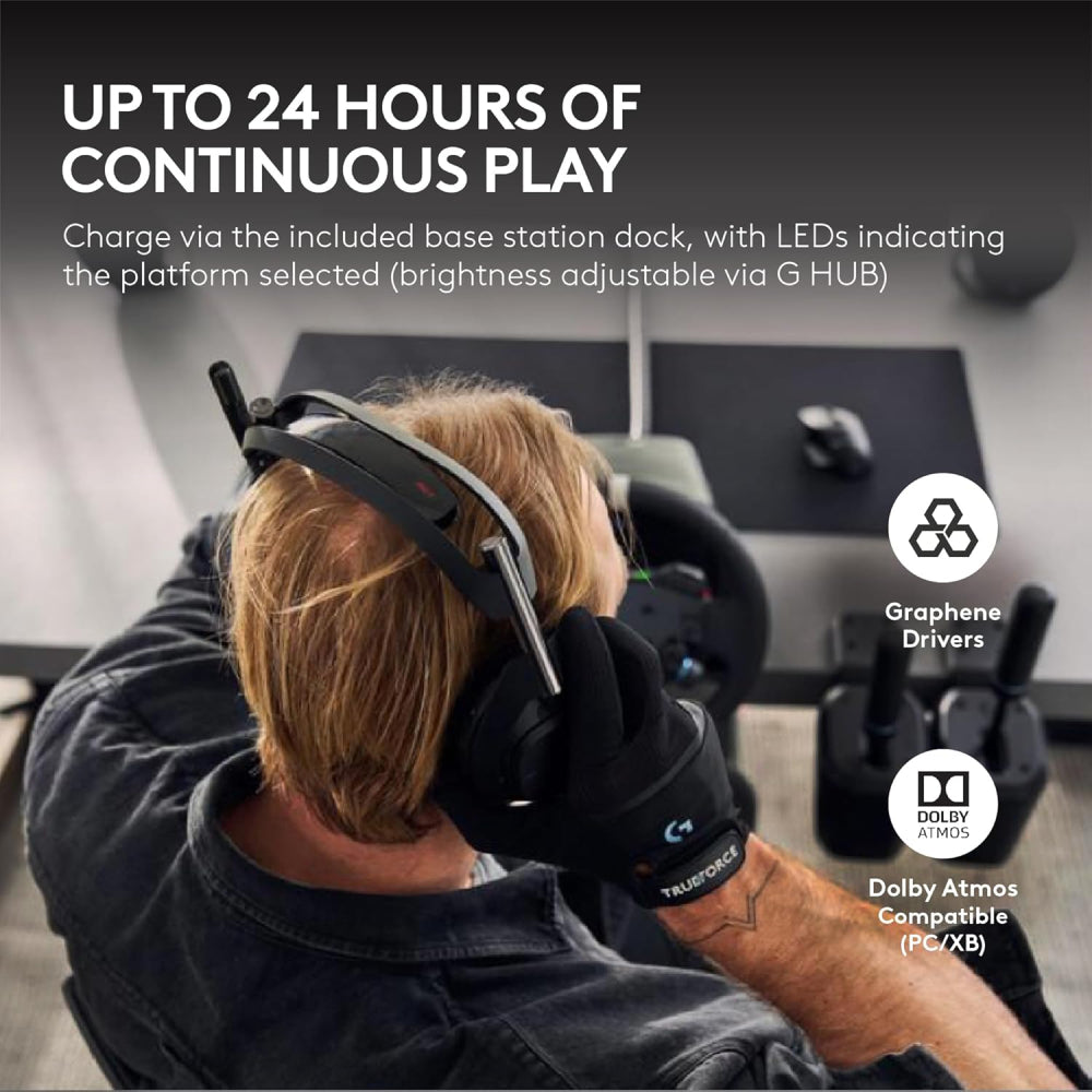 Logitech ASTRO A50 X LIGHTSPEED Wireless Gaming Headset with Base Station - Black