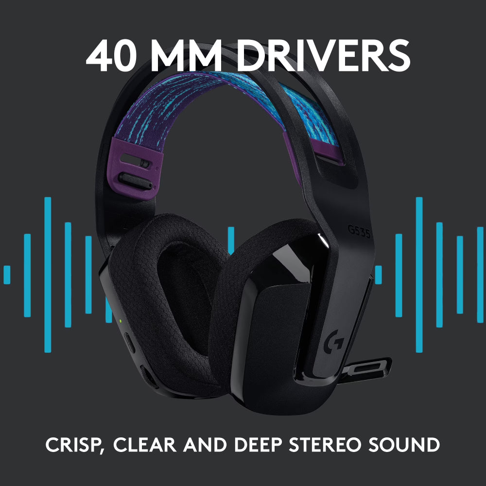 Logitech G Series G535 LIGHTSPEED Wireless Gaming Headset - Black