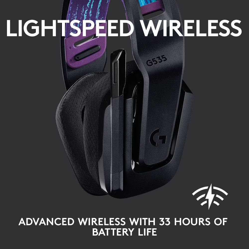 Logitech G Series G535 LIGHTSPEED Wireless Gaming Headset - Black