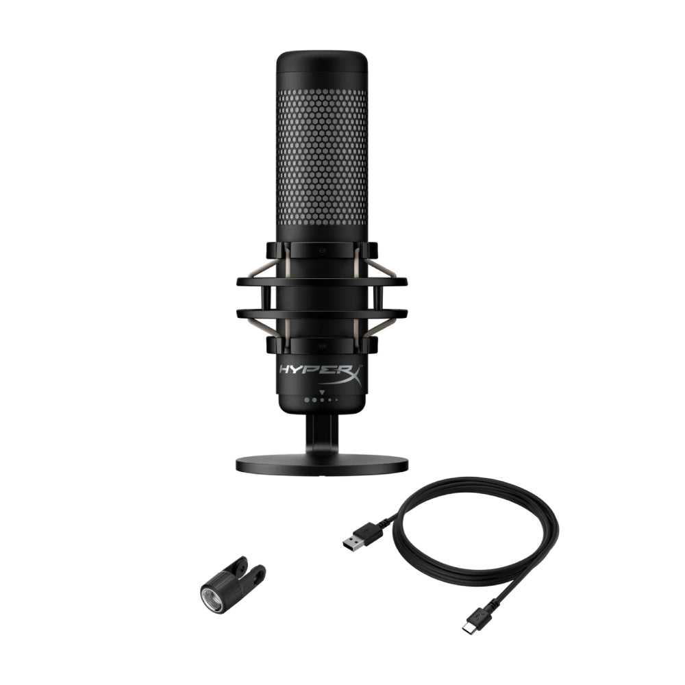 HyperX QuadCast USB Microphone with RGB LED, Black– Curacao