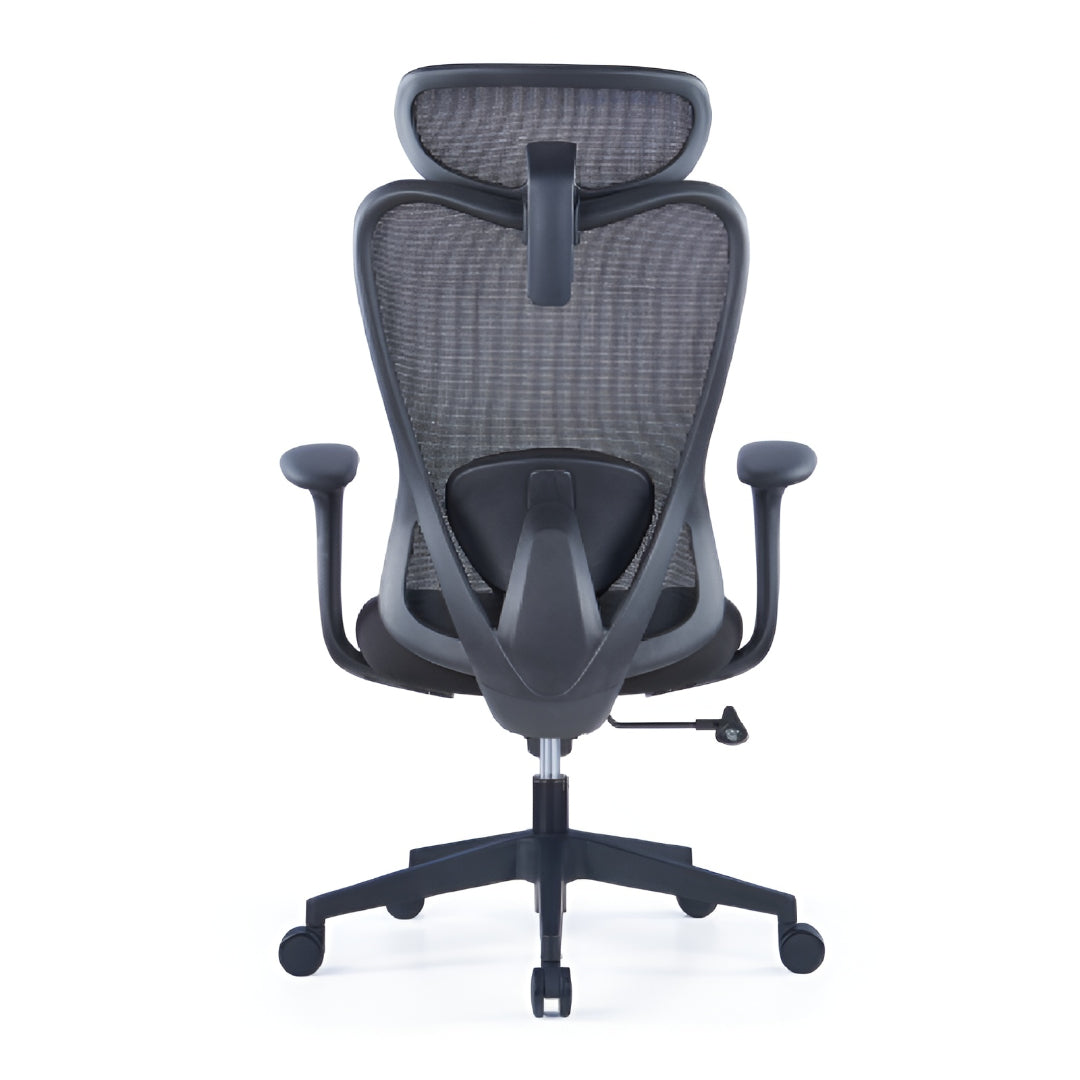 Black Widow Ergonomic Office Chair with Adjustable Headrest - Black