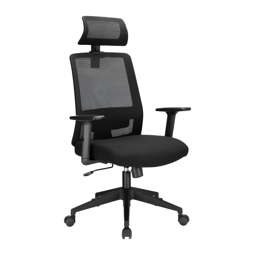Black Widow Ergonomic Office Chair with Adjustable Lumbar Support - Black