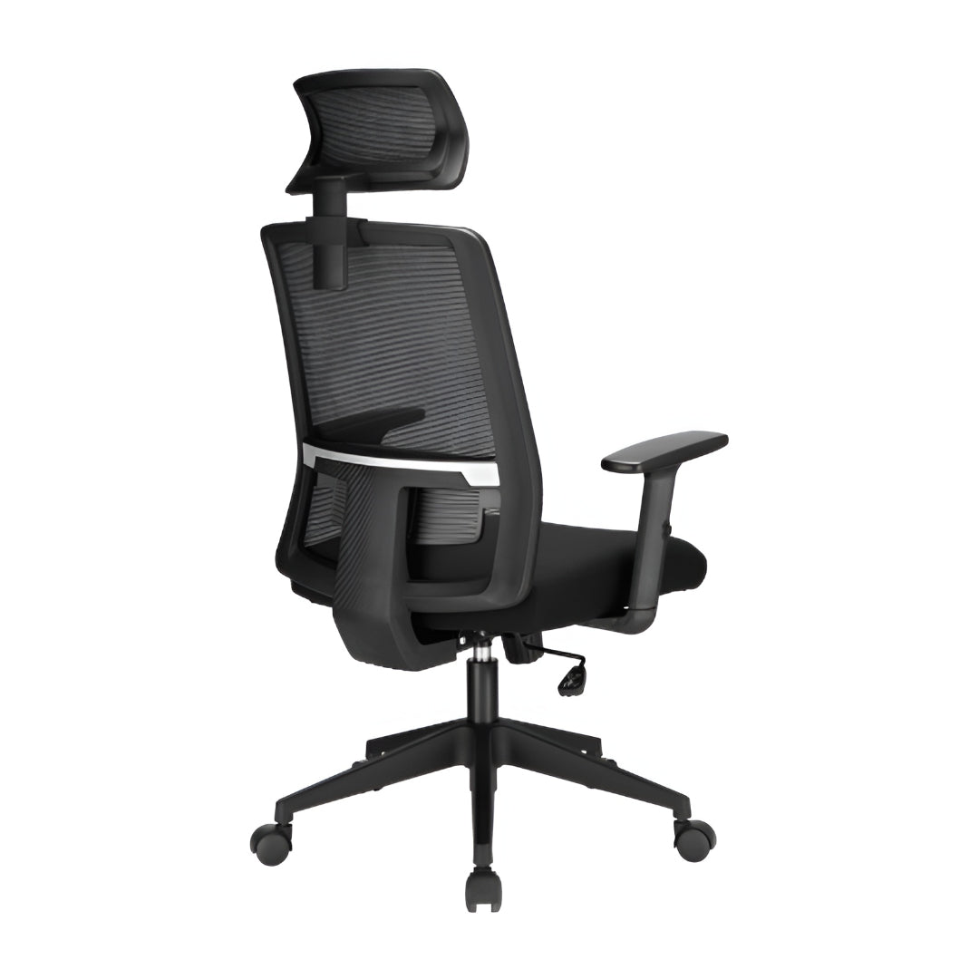 Black Widow Ergonomic Office Chair with Adjustable Lumbar Support - Black