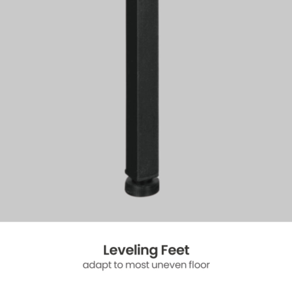 Corner Shaped RGB Lighting Gaming Desk with Fixed Computer Riser by Black Widow