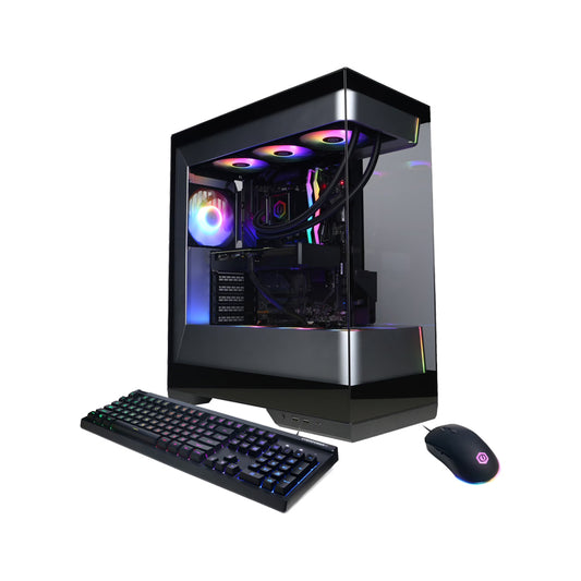 CyberPowerPC SLCAI7400CPG Supreme Liquid Cool Gaming Desktop - AMD Ryzen 9 9900X with 32GB Memory - 2TB PCIe 4.0 SSD - Black