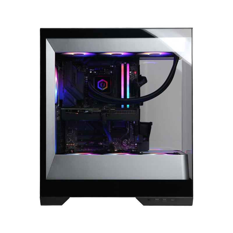 CyberPowerPC SLCAI7400CPG Supreme Liquid Cool Gaming Desktop - AMD Ryzen 9 9900X with 32GB Memory - 2TB PCIe 4.0 SSD - Black