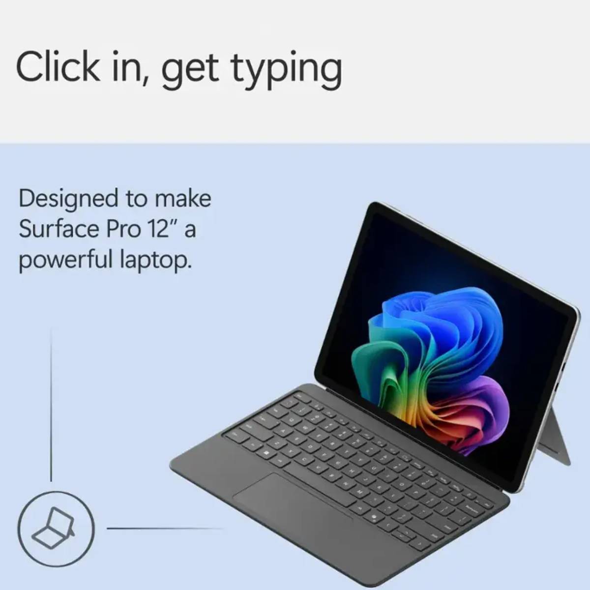 Microsoft Surface Pro 12" Keyboard - Gray