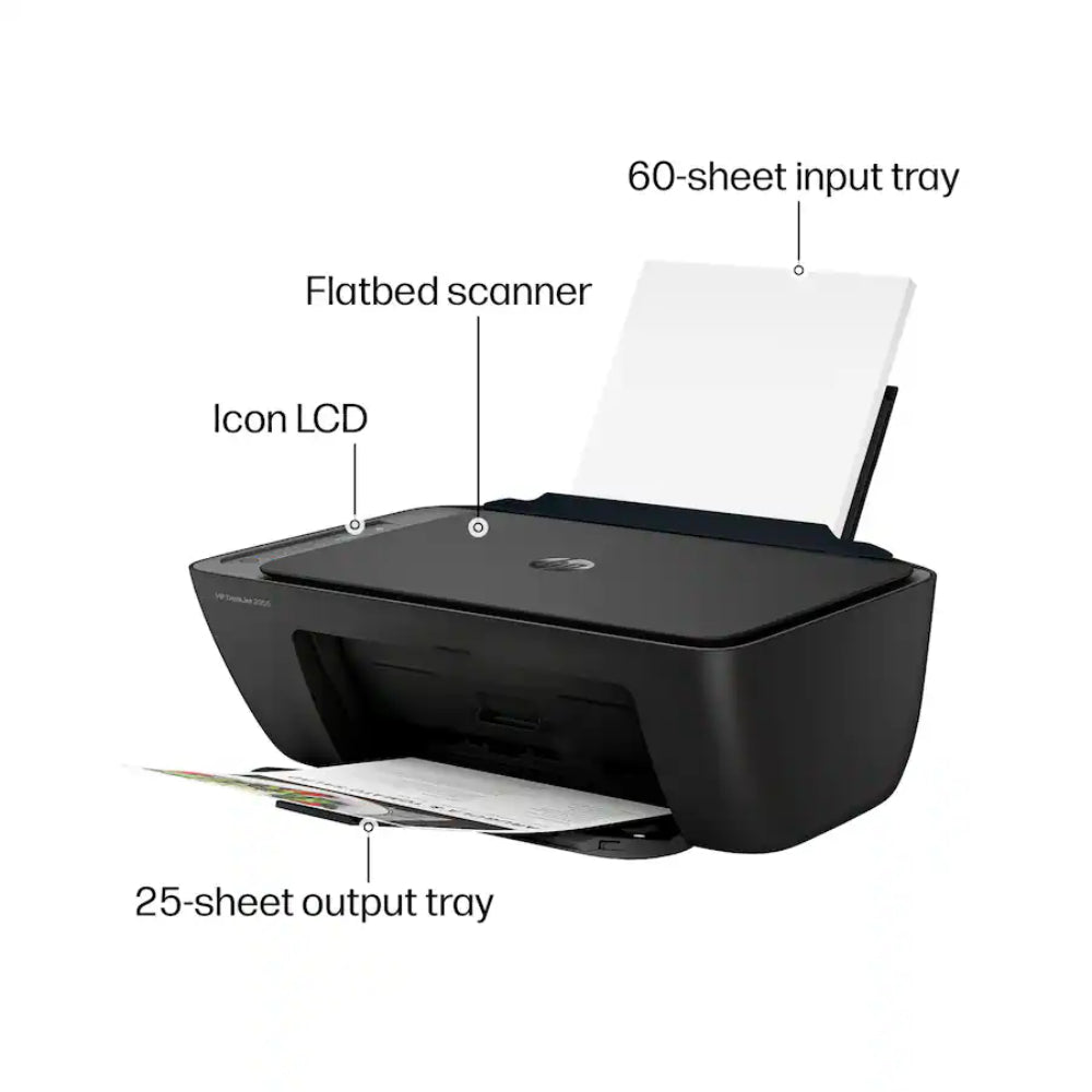 HP DeskJet 2955 Wireless AI Enabled All-in-One Inkjet Printer with Ink - Black