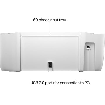 HP DeskJet 2923 Wireless AI-Enabled All-in-One Color Inkjet Printer with Ink - White