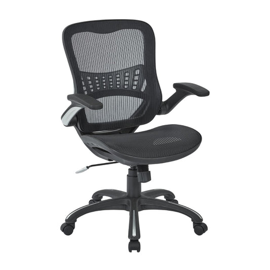 Manager Chair with Breathable Mesh Seat and Back by Office Star - Black