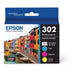 Epson T302520-S Claria Premium 302 Standard Capacity Ink Cartridge (4-Pack) - Curacao