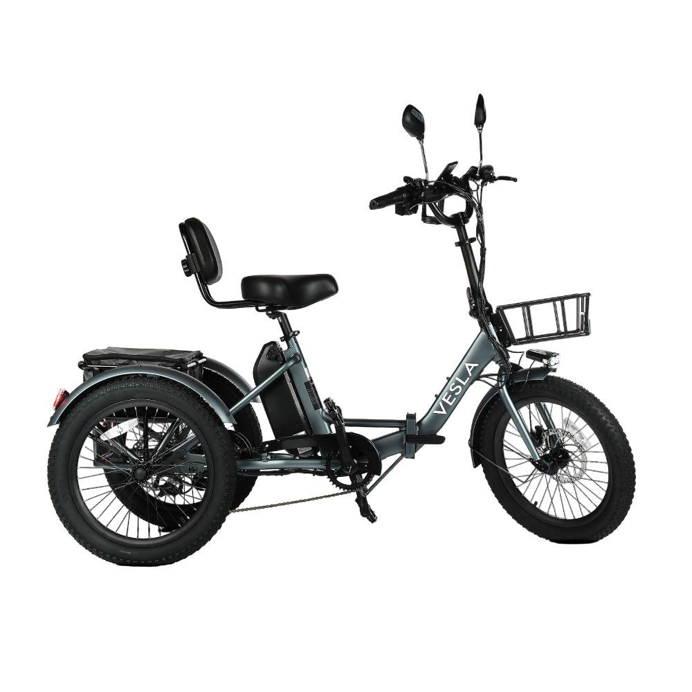 Vesla Fat Tire Trike - Gray/Black